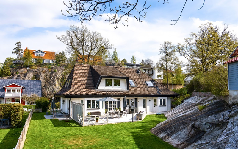 Takläggning villafastighet. Sticklinge Lidingö | Byggfirma på Lidingö i Stockholm