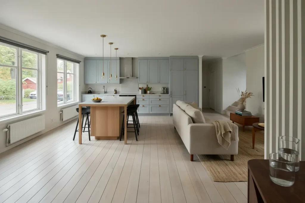 renovering av k k och vardagsrum i villa i g shaga