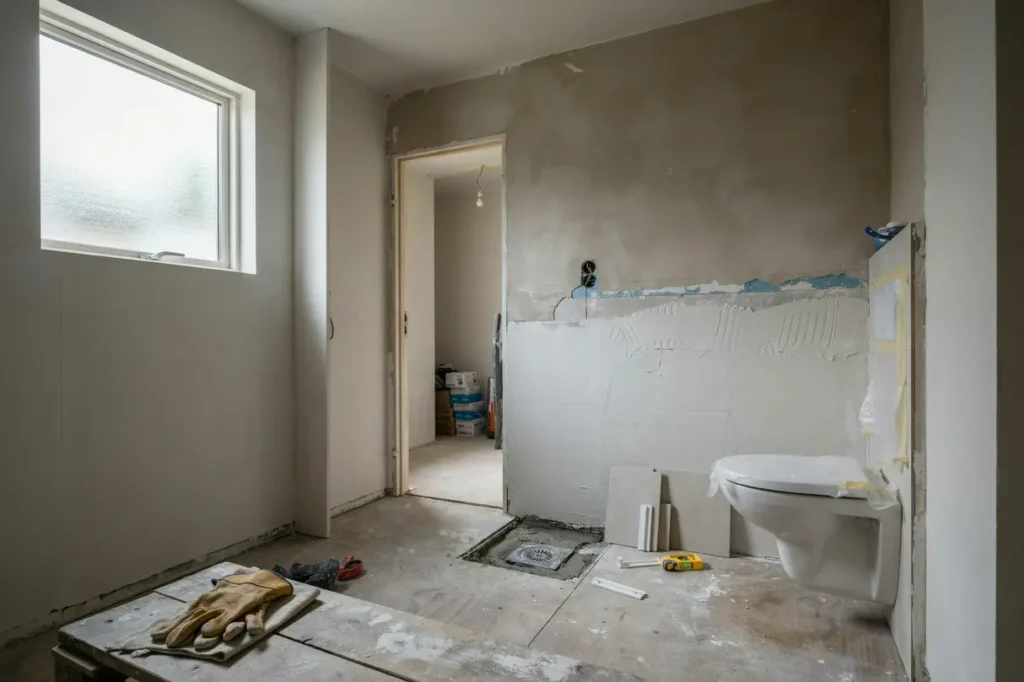 byta microcement mot kakel i badrum vad t nka p